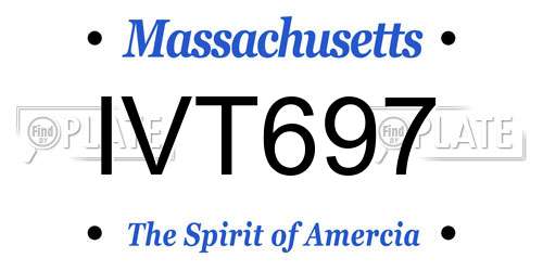 IVT697 Massachusetts License Plate