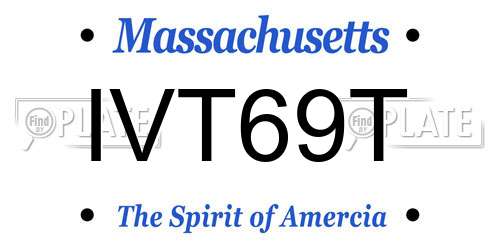 IVT69T Massachusetts License Plate