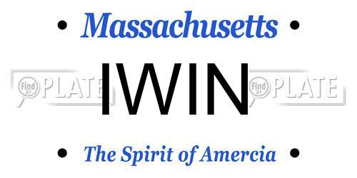 IWIN Massachusetts License Plate