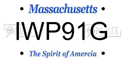 IWP91G Massachusetts License Plate