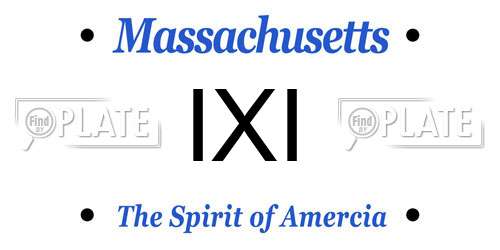 IXI Massachusetts License Plate