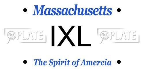 IXL Massachusetts License Plate
