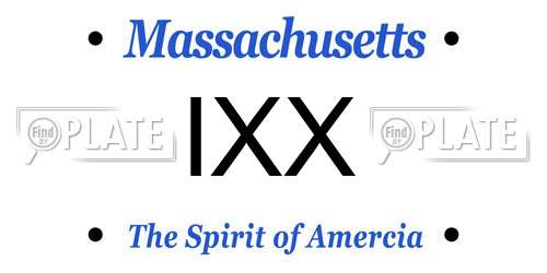 IXX Massachusetts License Plate