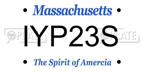 IYP23S Massachusetts License Plate