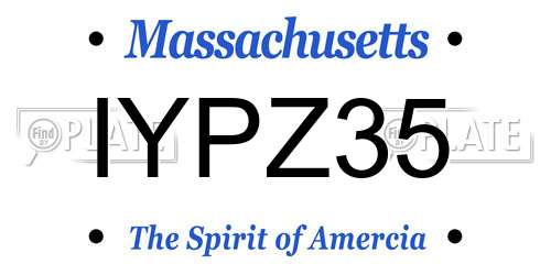 IYPZ35 Massachusetts License Plate