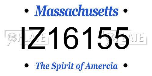 IZ16155 Massachusetts License Plate