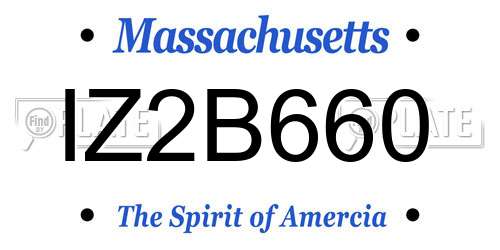 IZ2B660 Massachusetts License Plate