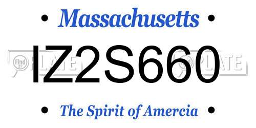 IZ2S660 Massachusetts License Plate