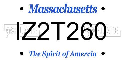 IZ2T260 Massachusetts License Plate