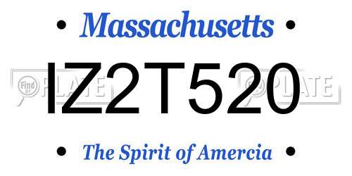 IZ2T520 Massachusetts License Plate