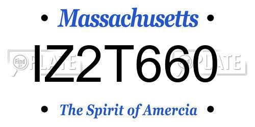 IZ2T660 Massachusetts License Plate