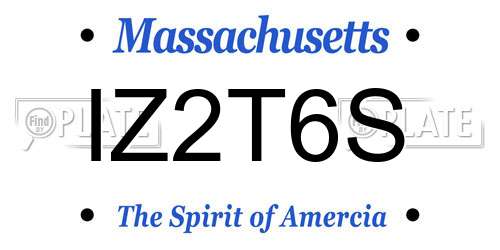 IZ2T6S Massachusetts License Plate