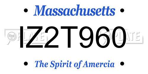 IZ2T960 Massachusetts License Plate