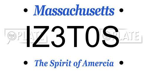 IZ3T0S Massachusetts License Plate