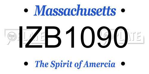 IZB1090 Massachusetts License Plate