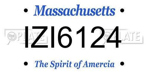 IZI6124 Massachusetts License Plate