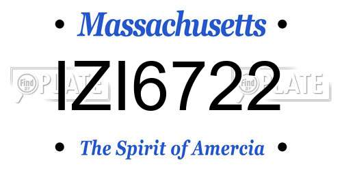 IZI6722 Massachusetts License Plate