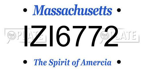IZI6772 Massachusetts License Plate
