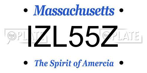IZL55Z Massachusetts License Plate