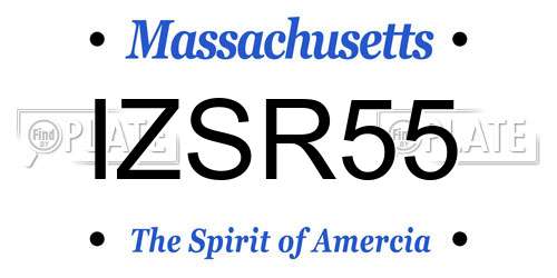IZSR55 Massachusetts License Plate