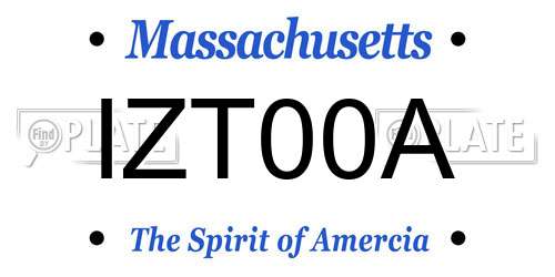IZT00A Massachusetts License Plate