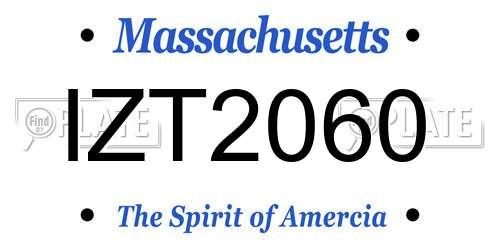 IZT2060 Massachusetts License Plate
