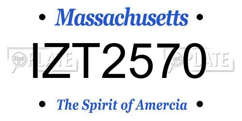IZT2570 Massachusetts License Plate