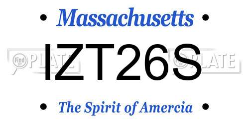 IZT26S Massachusetts License Plate