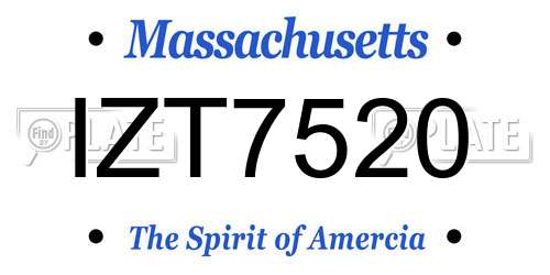 IZT7520 Massachusetts License Plate