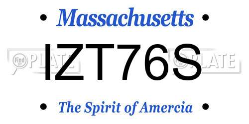 IZT76S Massachusetts License Plate