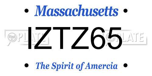 IZTZ65 Massachusetts License Plate