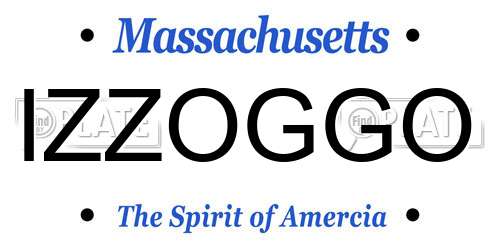 IZZOGGO Massachusetts License Plate