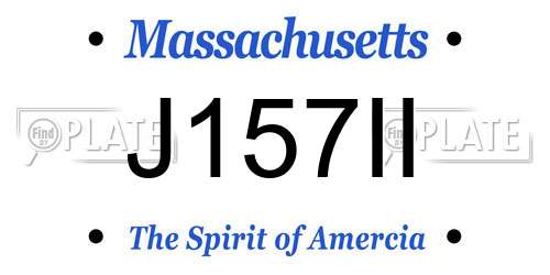 J157II Massachusetts License Plate