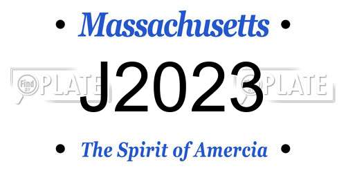 J2023 Massachusetts License Plate