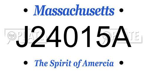 J24015A Massachusetts License Plate