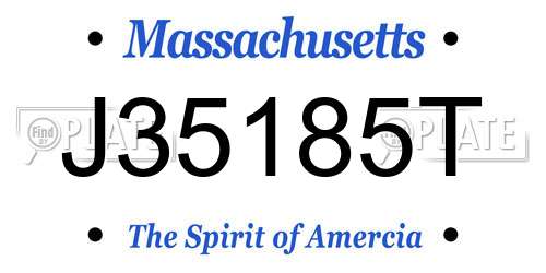 J35185T Massachusetts License Plate