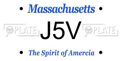 J5V Massachusetts License Plate