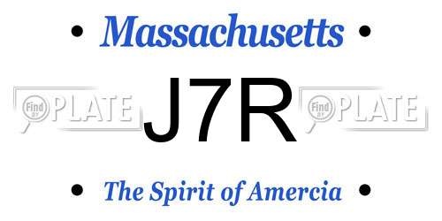 J7R Massachusetts License Plate