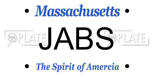 JABS Massachusetts License Plate