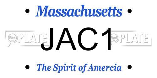JAC1 Massachusetts License Plate