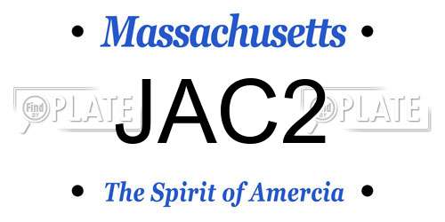 JAC2 Massachusetts License Plate
