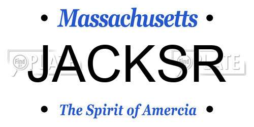JACKSR Massachusetts License Plate