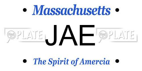 JAE Massachusetts License Plate