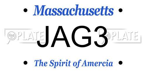 JAG3 Massachusetts License Plate