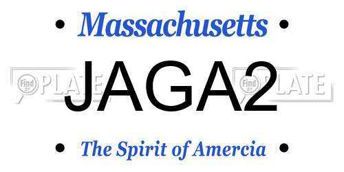 JAGA2 Massachusetts License Plate
