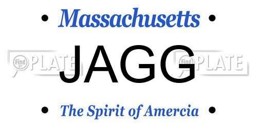 JAGG Massachusetts License Plate
