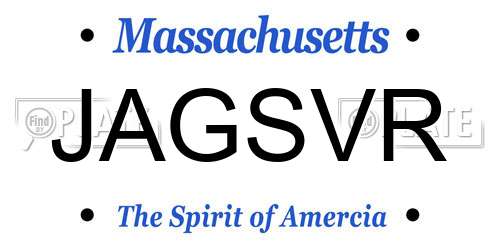 JAGSVR Massachusetts License Plate
