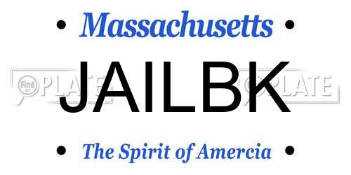 JAILBK Massachusetts License Plate