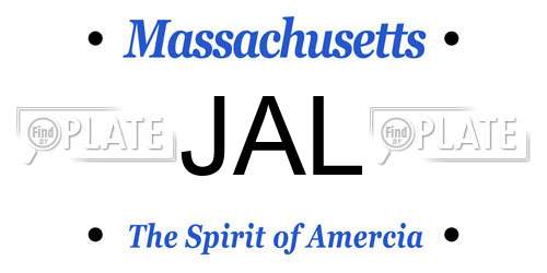 JAL Massachusetts License Plate