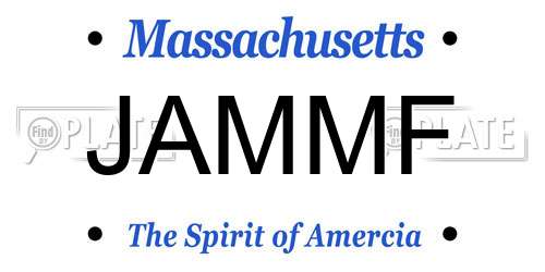 JAMMF Massachusetts License Plate